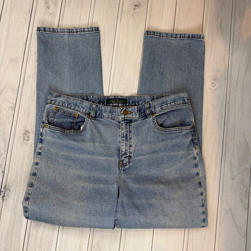 Lauren Ralph Lauren Classic Straight Jeans Size 12 High Rise Denim Minimalist